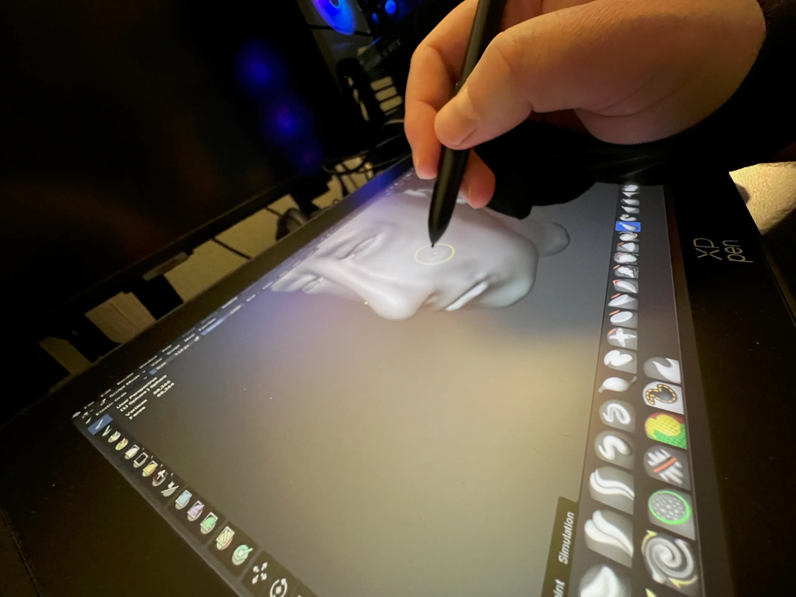 Argile sur tablette