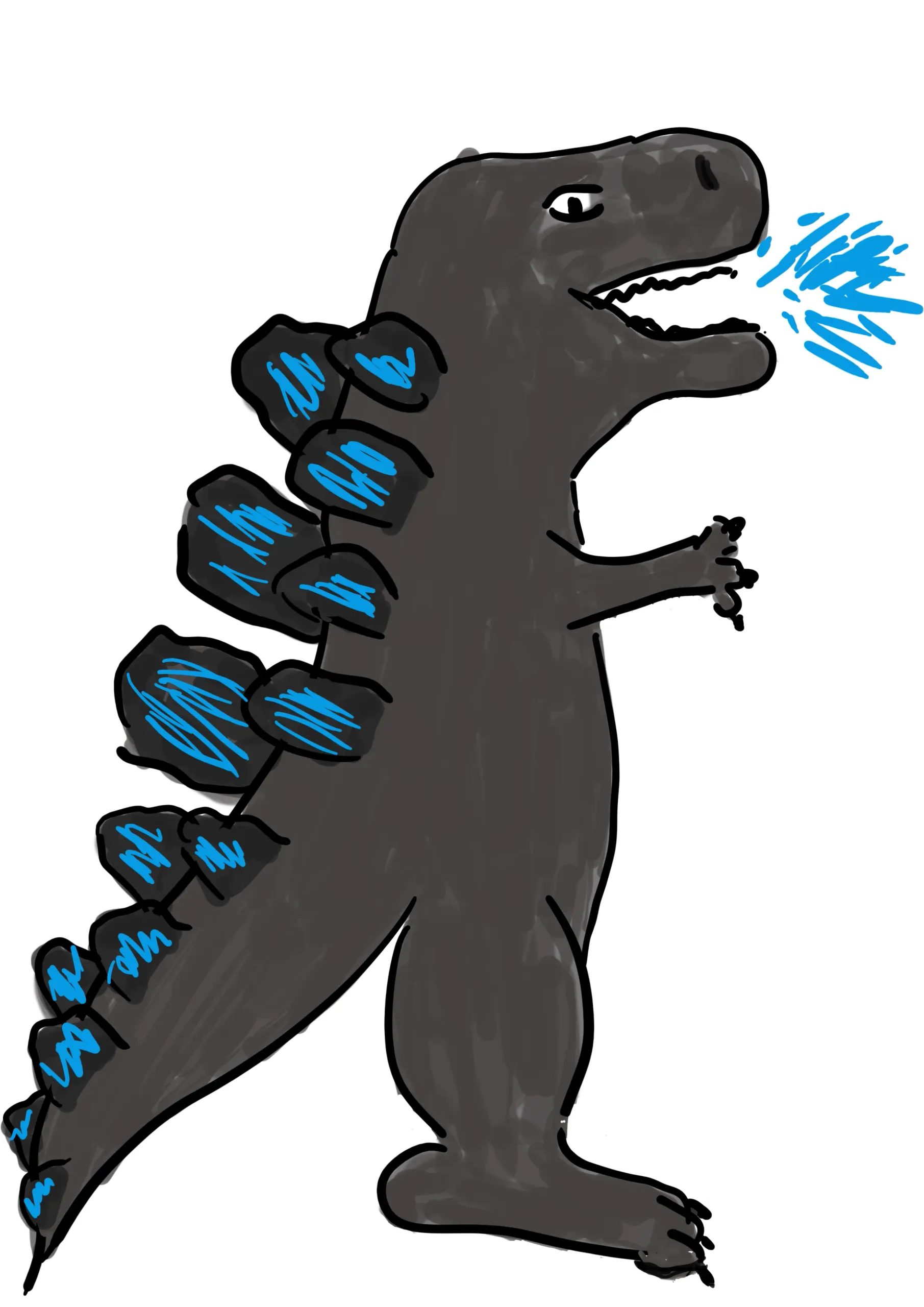 Godzilla drawned on XP Pen Artist 12 3rd tablet