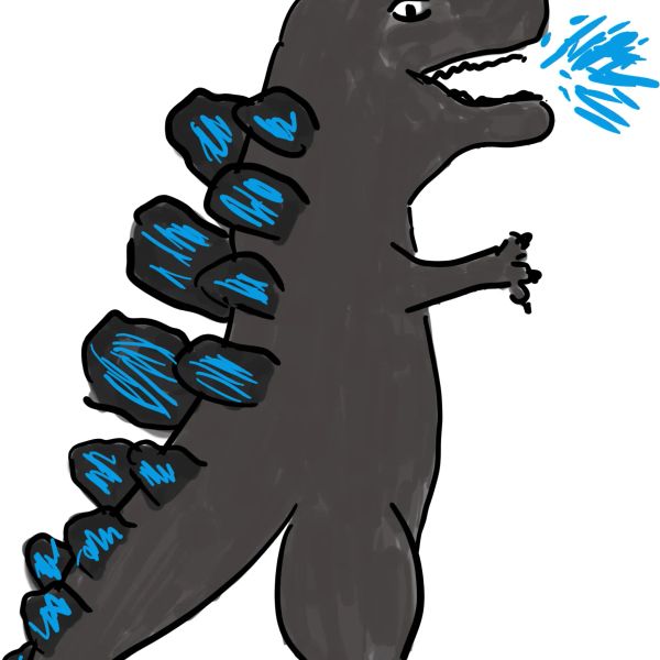 Godzilla drawned on XP Pen Artist 12 3rd tablet