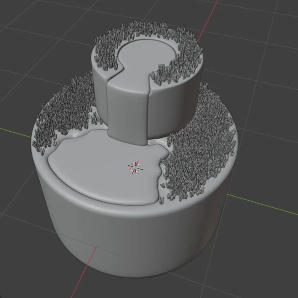 The finished cake model for the main part