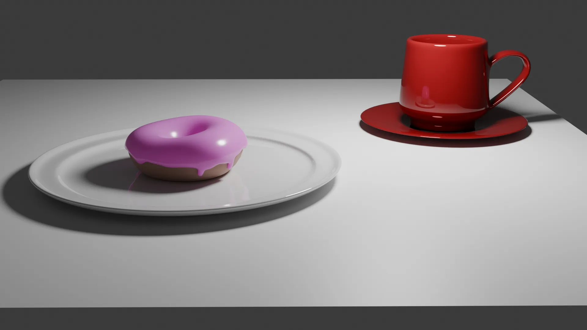 Pink donut & red cup