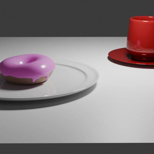 Pink donut & red cup